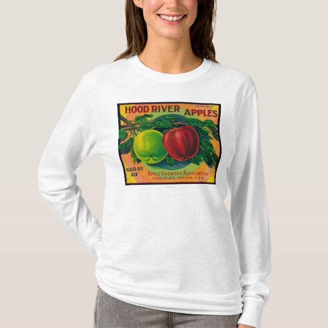 Hood River Apple Kiste LabelHood Fluss ODER T-Shirt (Vorderseite)