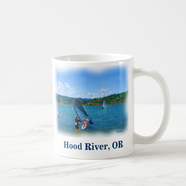 Hood River, Oregon windsurfers Kaffeezucht Tasse (Rechts)