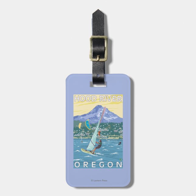 Hood River, ORWind Surfer u. Gepäckanhänger (Vorderseite vertikal)