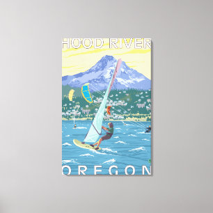 Hood River, ORWind Surfer u. Leinwanddruck