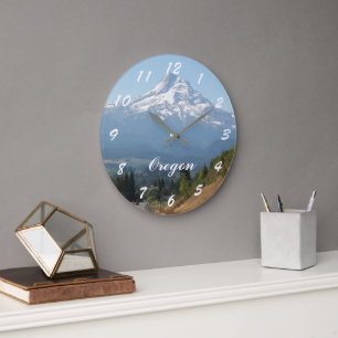 Hood River Valley and Mount Hood, Oregon Große Wanduhr