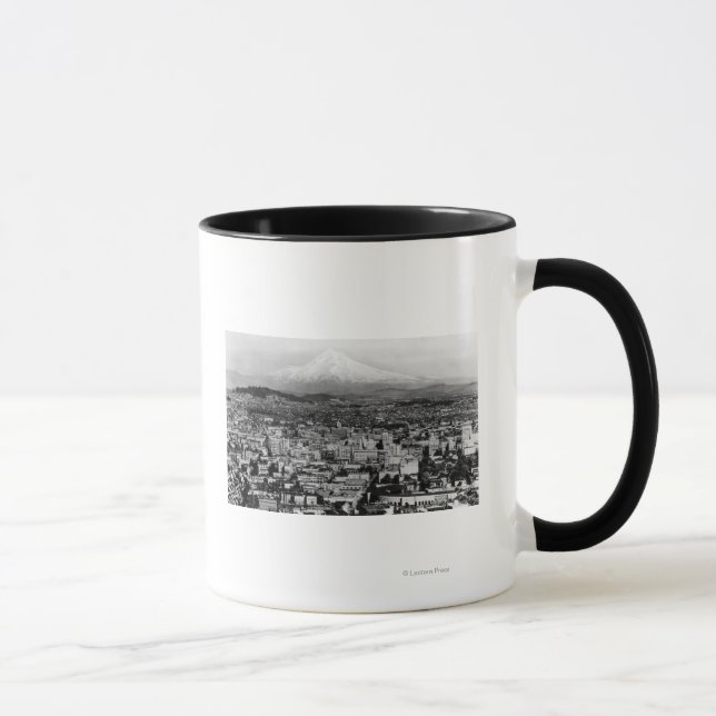 Hood View von Portland, Oregon Foto Tasse (Rechts)