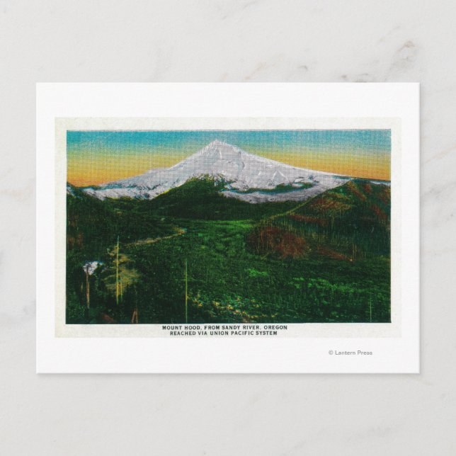 Hood vom Sandy River, ORMt. Hood, OR Postkarte (Vorderseite)
