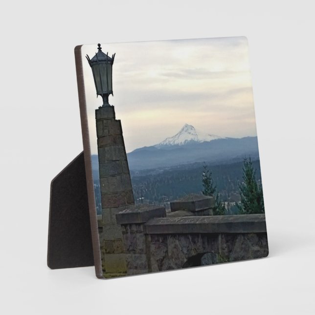Hood von Rocky Butte, Portland, Oregon Fotoplatte (Vorderseite)