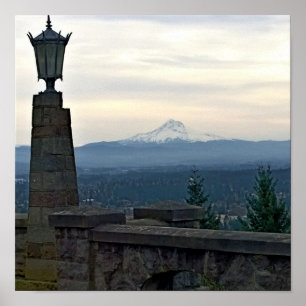 Hood von Rocky Butte, Portland, Oregon Poster