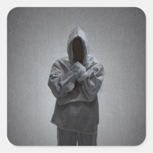 Hooded Character Quadratischer Aufkleber