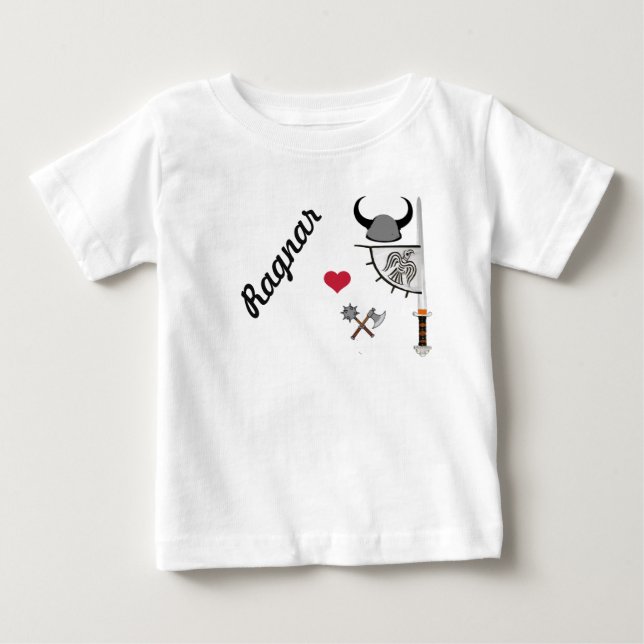 Hooded Sweatshirt für einen Wikinger Baby T-shirt (Vorderseite)