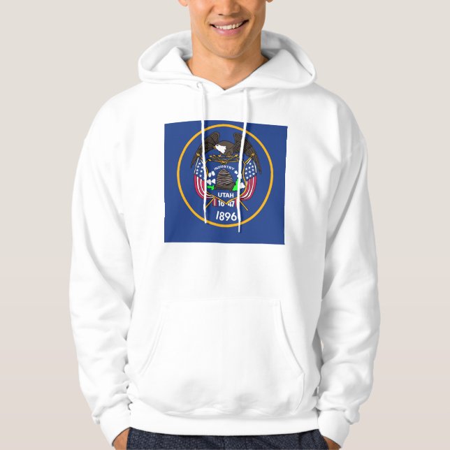 Hooded Sweatshirt mit amerikanischer Flagge (Vorderseite)