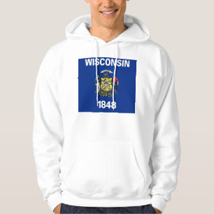 Hooded Sweatshirt mit amerikanischer Flagge