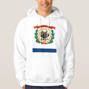 Hooded Sweatshirt mit amerikanischer Flagge