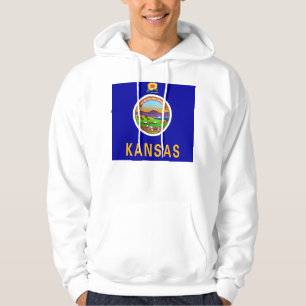 Hooded Sweatshirt mit amerikanischer Flagge