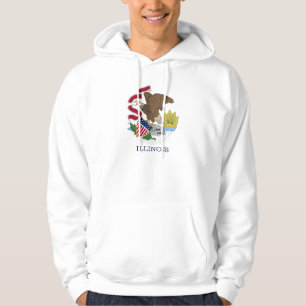 Hooded Sweatshirt mit amerikanischer Flagge