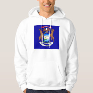 Hooded Sweatshirt mit amerikanischer Flagge