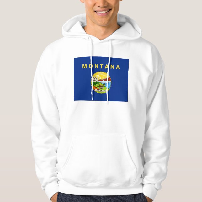 Hooded Sweatshirt mit amerikanischer Flagge (Vorderseite)