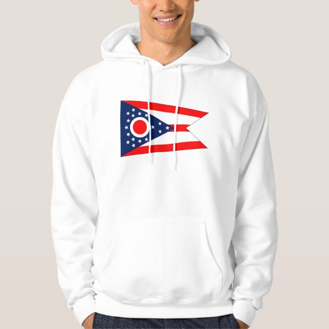 Hooded Sweatshirt mit amerikanischer Flagge (Vorderseite)