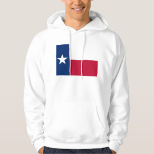 Hooded Sweatshirt mit amerikanischer Texas-Flagge