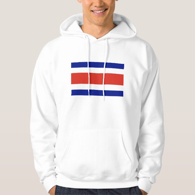 Hooded Sweatshirt mit Fahne von Costa Rica (Vorderseite)