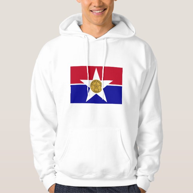Hooded Sweatshirt mit Flag Dallas, USA (Vorderseite)