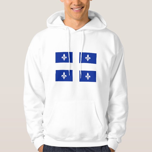 Hooded Sweatshirt mit Flag Quebec, Kanada (Vorderseite)