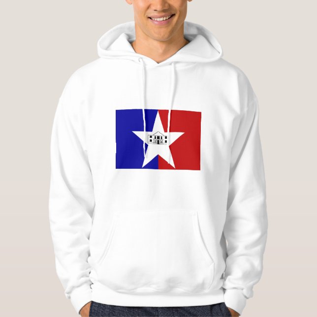 Hooded Sweatshirt mit Flag San Antonio, USA (Vorderseite)