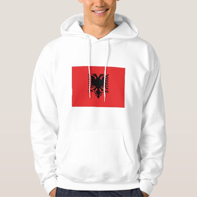 Hooded Sweatshirt mit Flagge Albaniens (Vorderseite)