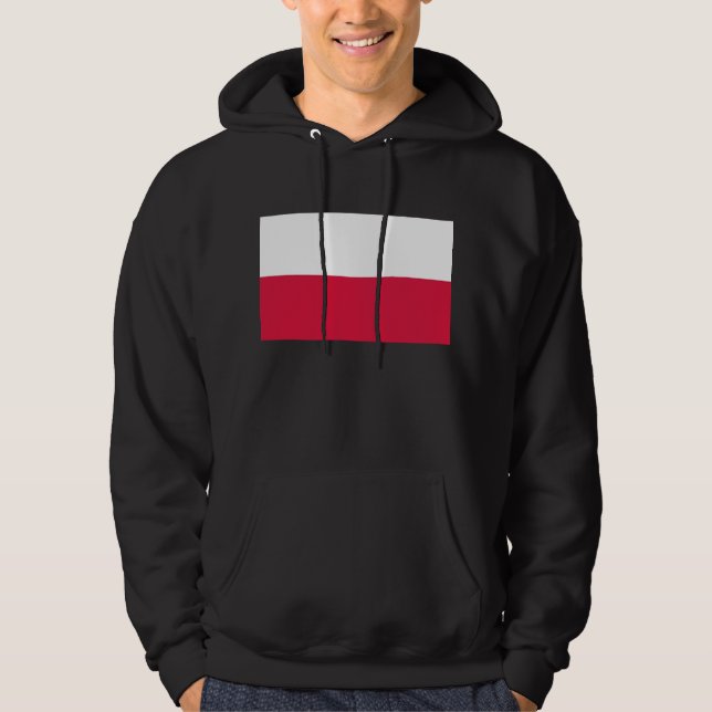 Hooded Sweatshirt mit Flagge in Polen (Vorderseite)