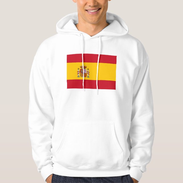 Hooded Sweatshirt mit Flagge Spaniens (Vorderseite)