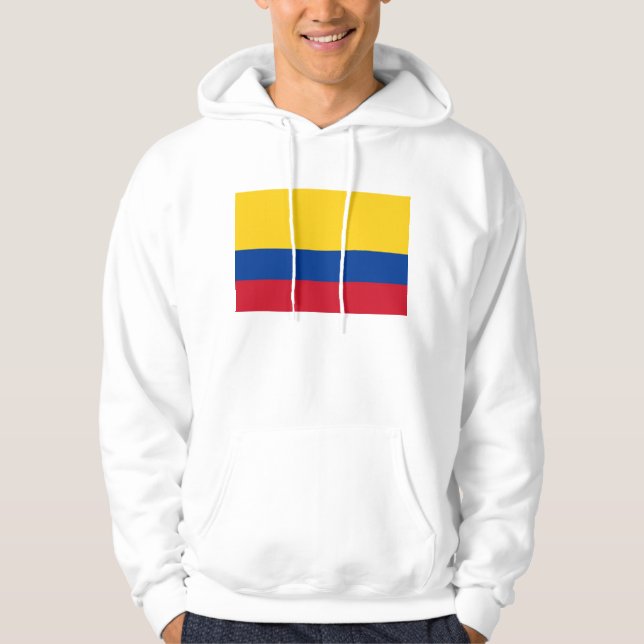 Hooded Sweatshirt mit Flagge von Kolumbien (Vorderseite)