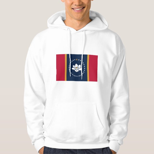 Hooded Sweatshirt with Flag of Mississippi State (Vorderseite)