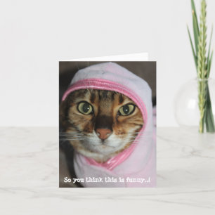 Hoodie Bengal Katze, "Du denkst also, das ist lust Feiertagskarte