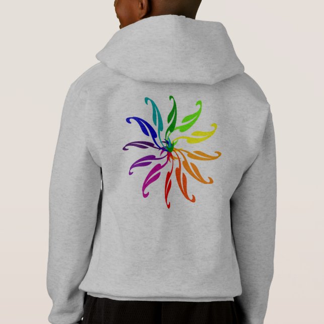 Hoodie - Farbrad mit Name (Rückseite)
