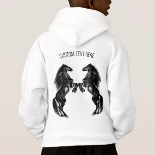 Hoodie für Wildpferde mit benutzerdefiniertem Text