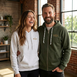 Hoodie mit besticktem Monogramm - für Paare Bestickter Hoodie