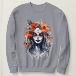Hoodie mit einer niedlichen Hexe zu Halloween