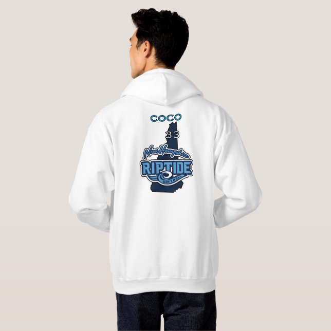 Hoodie mit Individuelle Name und Anzahl (Schwarz voll)