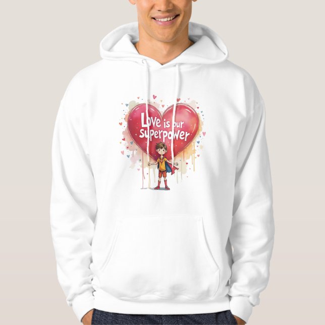 Hoodie mit Valentins Design (Vorderseite)
