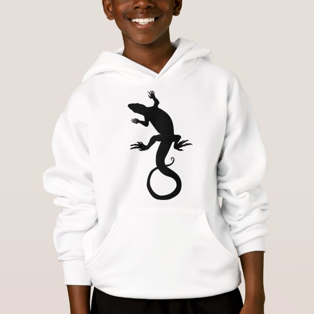 Hoodie-Reptil-Kunst des Kindes die Eidechsescherzt Hoodie (Vorderseite)