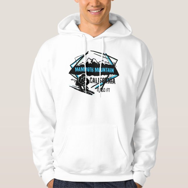 Hoodie Ski blauen Schwarzen Mammoth Mountain (Vorderseite)