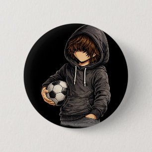 Hoodie-Stil Rock On Fußball Fußll  Button