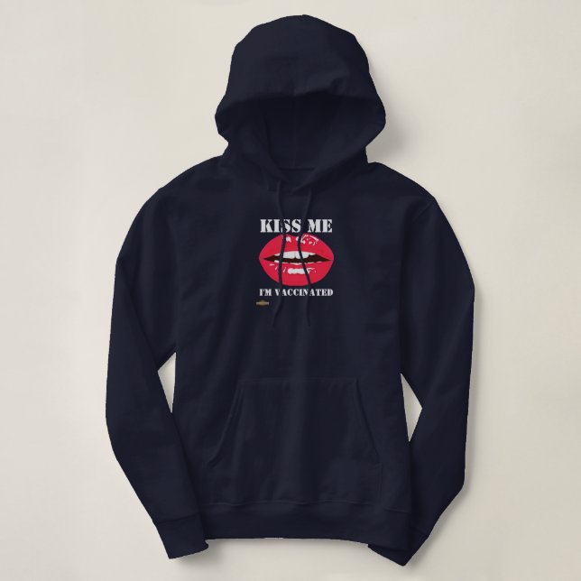 Hoodie Sweatshirt "KISS ME" (Design vorne)