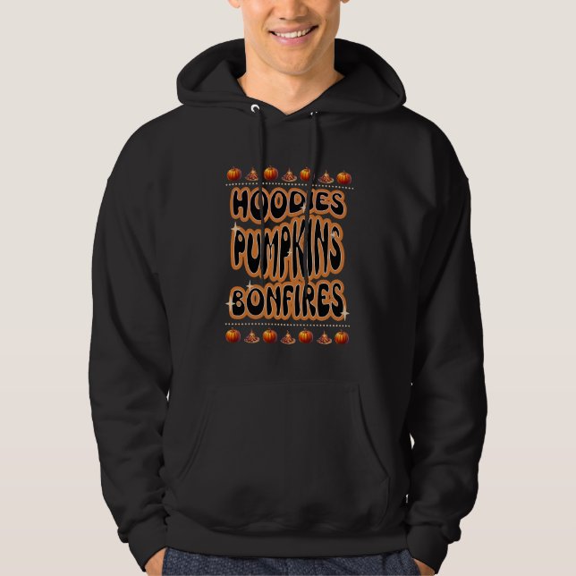Hoodies Pumpkins Bonfire Retro Fall (Vorderseite)