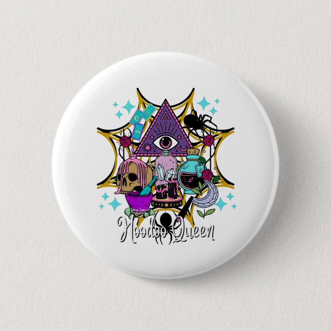 Hoodoo Queen Button (Vorderseite)
