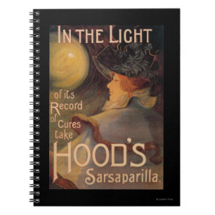Hood's Sarsaparilla Promotionposter Notizblock