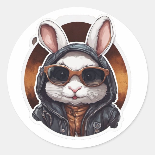 Hoody Rabbit Sticker (Vorderseite)