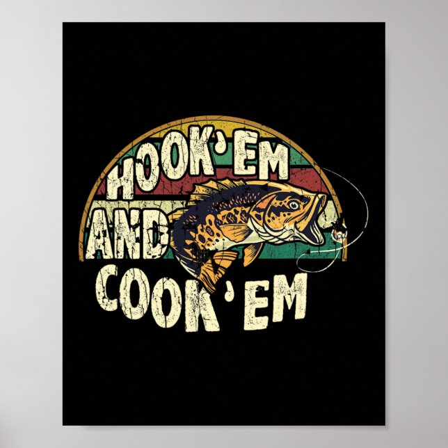 Hook Em Cook Em Go Vintager Fang Poster (Vorne)
