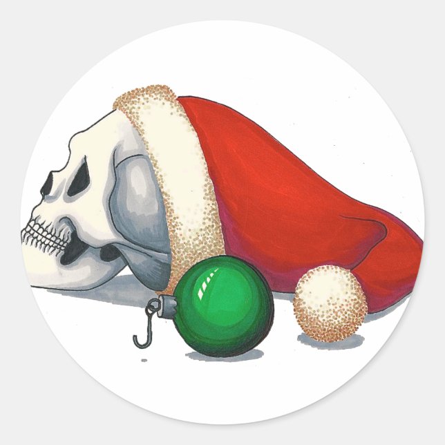 Hook Holiday Cards Runder Aufkleber (Vorderseite)