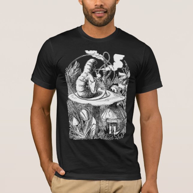 Hookah, Pilz, Raupe, Alice im Wunderland T-Shirt (Vorderseite)