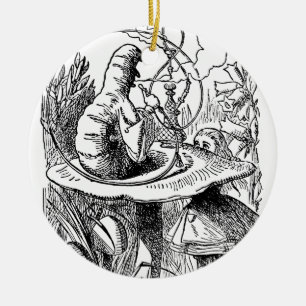 Hookah-rauchende Raupen-Alice im Wunderland Keramik Ornament