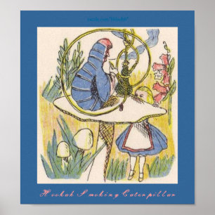 Hookah Smoking Raupe Poster