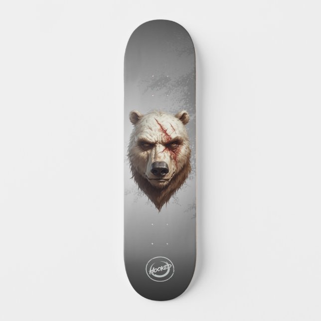 Hooked - Apex Series - Skateboard "Grizzly Grin" (Vorderseite)